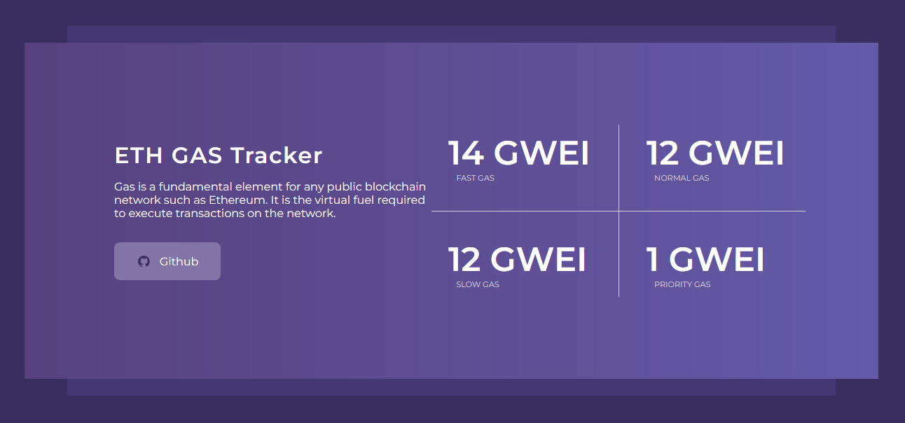 Eth Gas Tracker PHP