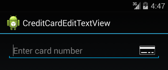 Default CreditCardEditText