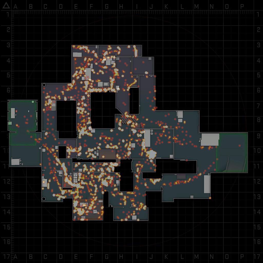 Resulting heatmap before and after mapping to map overview