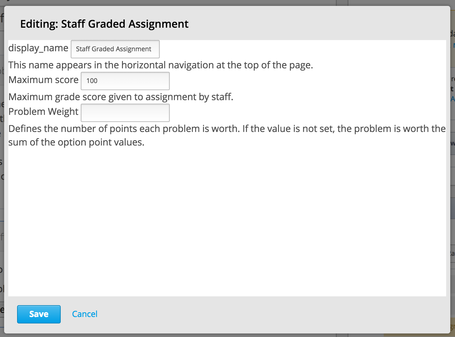 Editing SGA Settings