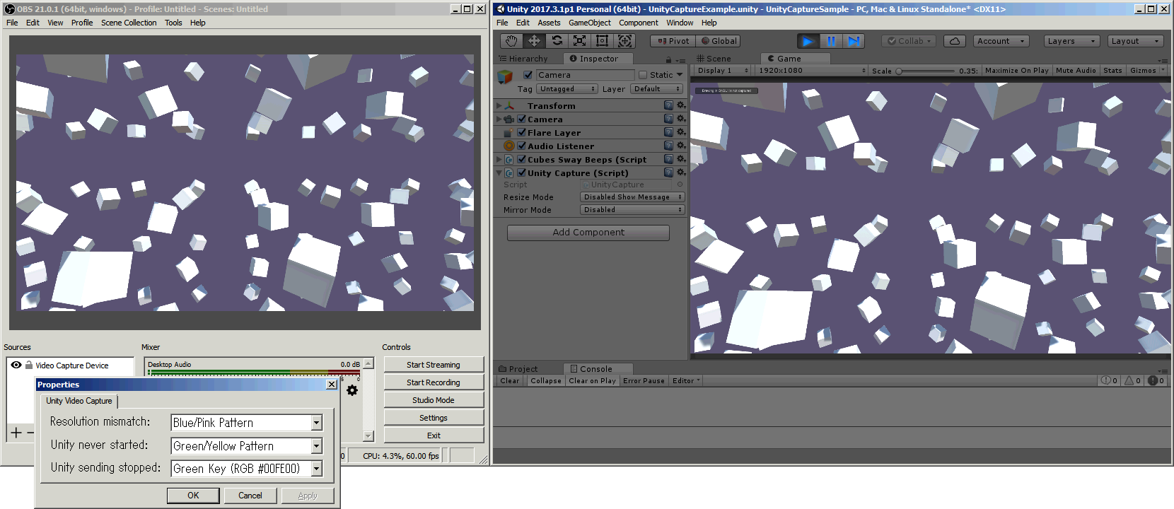 Unity Capture and OBS