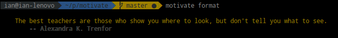 Formatted motivation