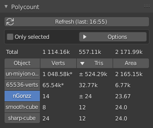 polycount ui